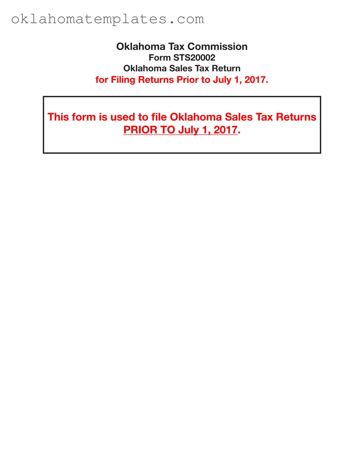 Fill in a Valid Oklahoma Sales Template