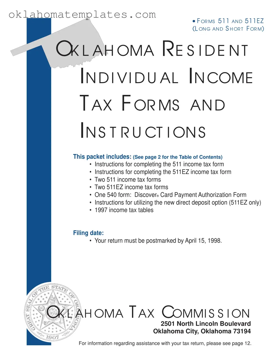 Fill in a Valid Oklahoma State Tax Template
