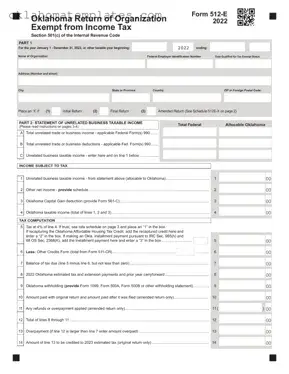 Fill in a Valid Oklahoma 512E Template