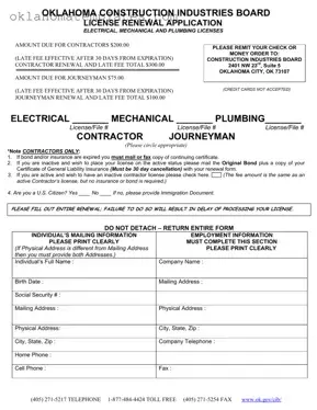 Fill in a Valid Oklahoma Industries Board Template